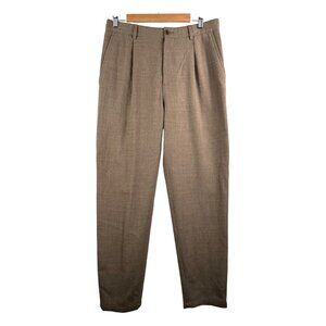 COS Wool blend high waist pleated trouser pants tan 90s sz 30R